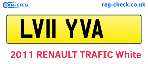 LV11YVA are the vehicle registration plates.