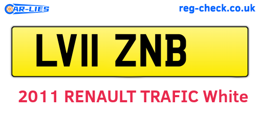 LV11ZNB are the vehicle registration plates.