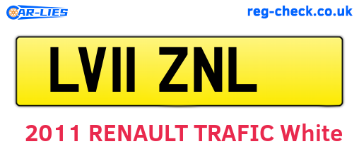 LV11ZNL are the vehicle registration plates.