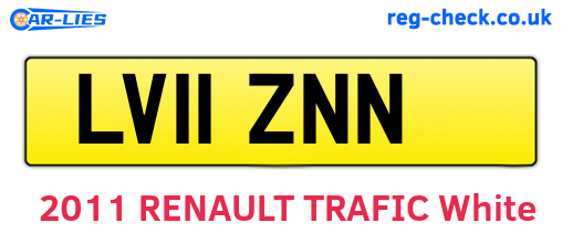 LV11ZNN are the vehicle registration plates.