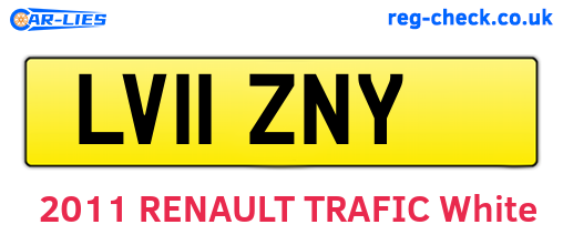 LV11ZNY are the vehicle registration plates.