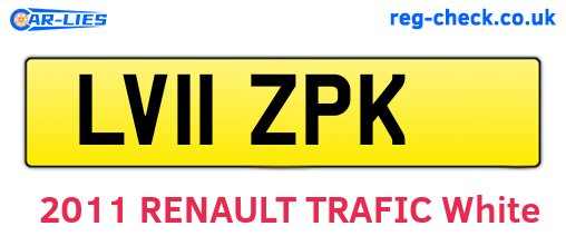 LV11ZPK are the vehicle registration plates.