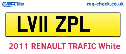 LV11ZPL are the vehicle registration plates.