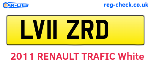 LV11ZRD are the vehicle registration plates.
