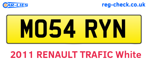 MO54RYN are the vehicle registration plates.