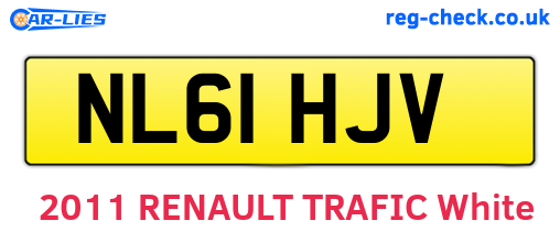 NL61HJV are the vehicle registration plates.