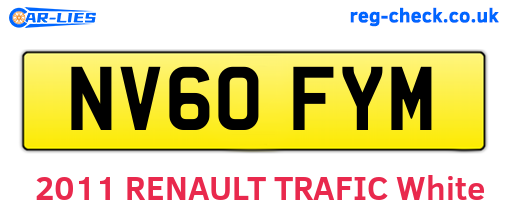 NV60FYM are the vehicle registration plates.