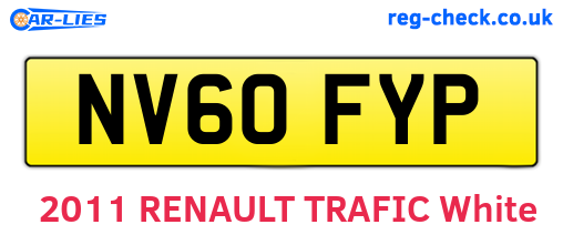 NV60FYP are the vehicle registration plates.