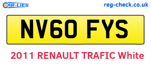 NV60FYS are the vehicle registration plates.
