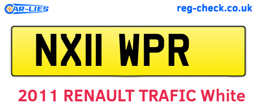 NX11WPR are the vehicle registration plates.