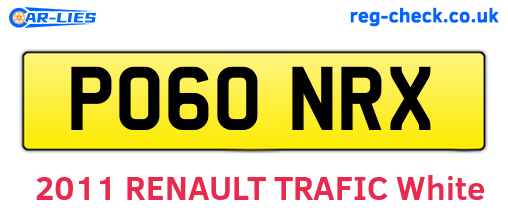 PO60NRX are the vehicle registration plates.