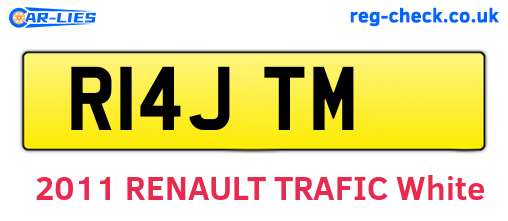 R14JTM are the vehicle registration plates.