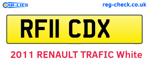 RF11CDX are the vehicle registration plates.
