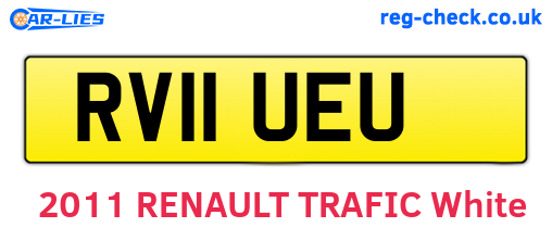RV11UEU are the vehicle registration plates.