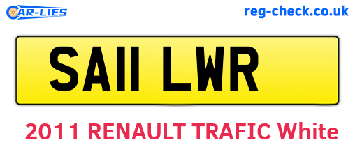 SA11LWR are the vehicle registration plates.