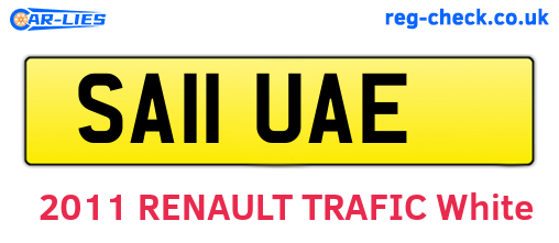SA11UAE are the vehicle registration plates.
