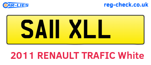 SA11XLL are the vehicle registration plates.