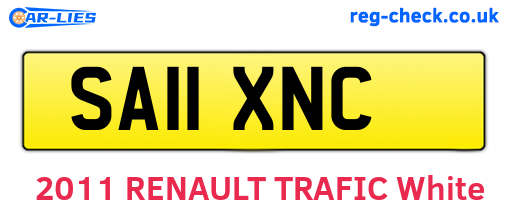 SA11XNC are the vehicle registration plates.