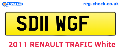 SD11WGF are the vehicle registration plates.