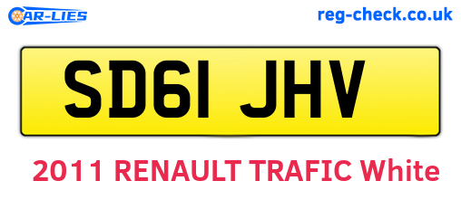 SD61JHV are the vehicle registration plates.