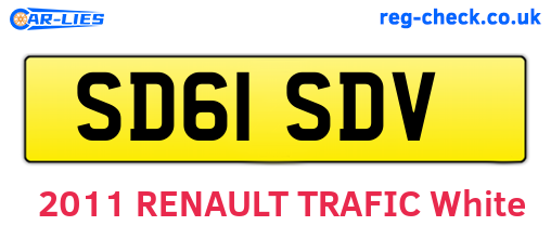 SD61SDV are the vehicle registration plates.