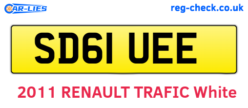 SD61UEE are the vehicle registration plates.