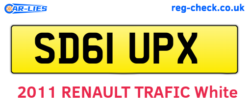 SD61UPX are the vehicle registration plates.