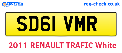 SD61VMR are the vehicle registration plates.