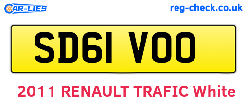 SD61VOO are the vehicle registration plates.