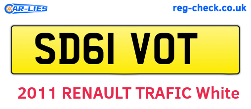 SD61VOT are the vehicle registration plates.