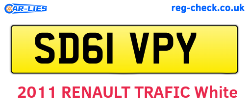 SD61VPY are the vehicle registration plates.