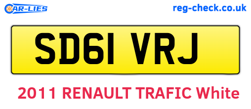 SD61VRJ are the vehicle registration plates.
