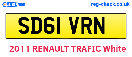 SD61VRN are the vehicle registration plates.