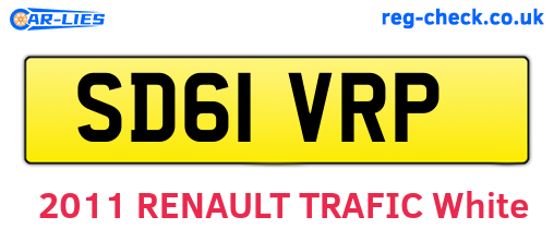 SD61VRP are the vehicle registration plates.