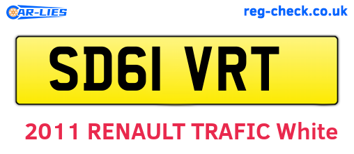 SD61VRT are the vehicle registration plates.