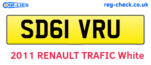 SD61VRU are the vehicle registration plates.