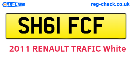 SH61FCF are the vehicle registration plates.