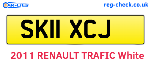 SK11XCJ are the vehicle registration plates.