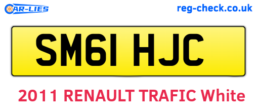 SM61HJC are the vehicle registration plates.