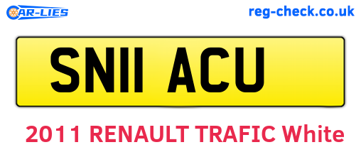 SN11ACU are the vehicle registration plates.