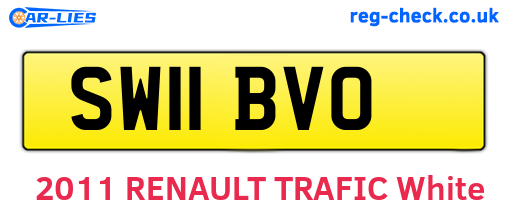 SW11BVO are the vehicle registration plates.