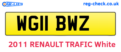WG11BWZ are the vehicle registration plates.