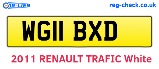 WG11BXD are the vehicle registration plates.