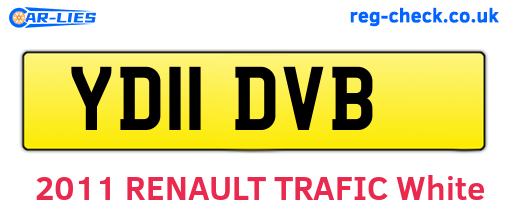 YD11DVB are the vehicle registration plates.