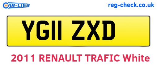 YG11ZXD are the vehicle registration plates.