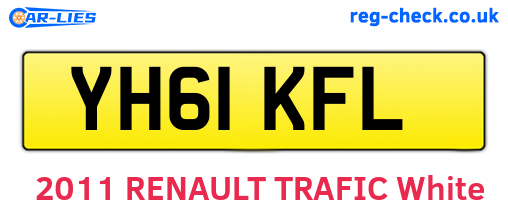 YH61KFL are the vehicle registration plates.