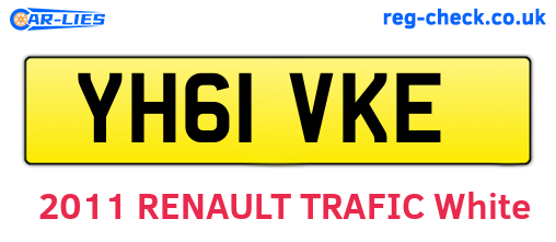 YH61VKE are the vehicle registration plates.