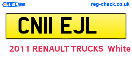CN11EJL are the vehicle registration plates.