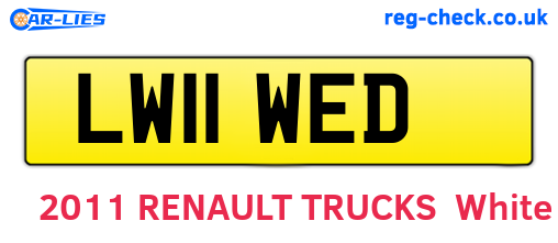 LW11WED are the vehicle registration plates.