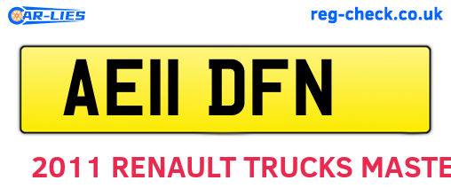 AE11DFN are the vehicle registration plates.